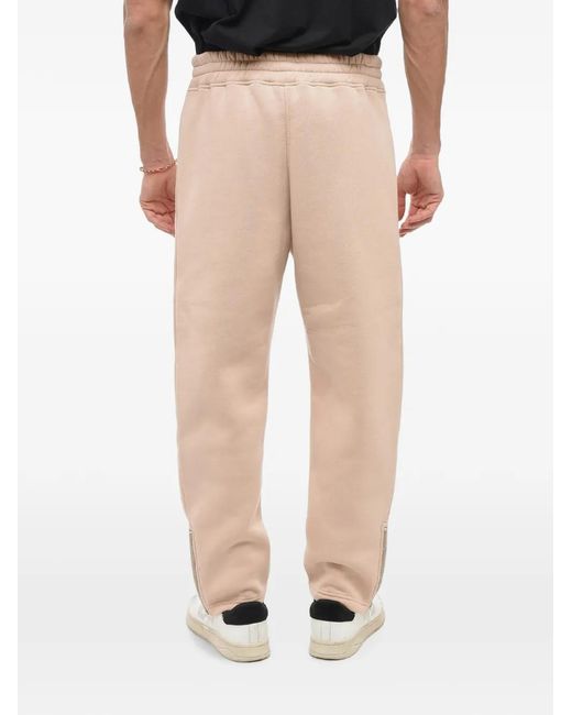 Neil Barrett Natural Bolt-Embroidered Zip-Cuff Track Pants for men