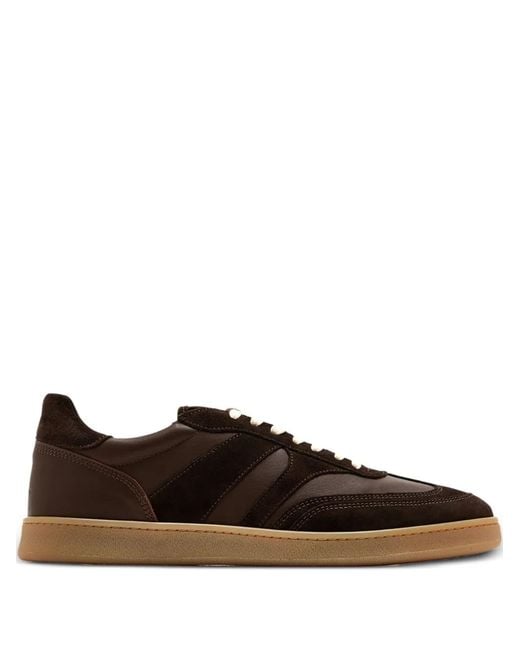 Collegium Brown Pillar Court Ii Suede Sneakers for men