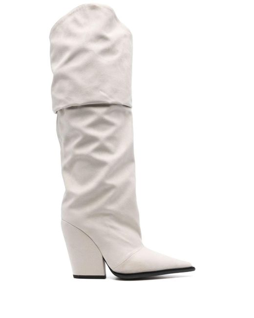 Alexandre Vauthier White 105mm Knee Boots