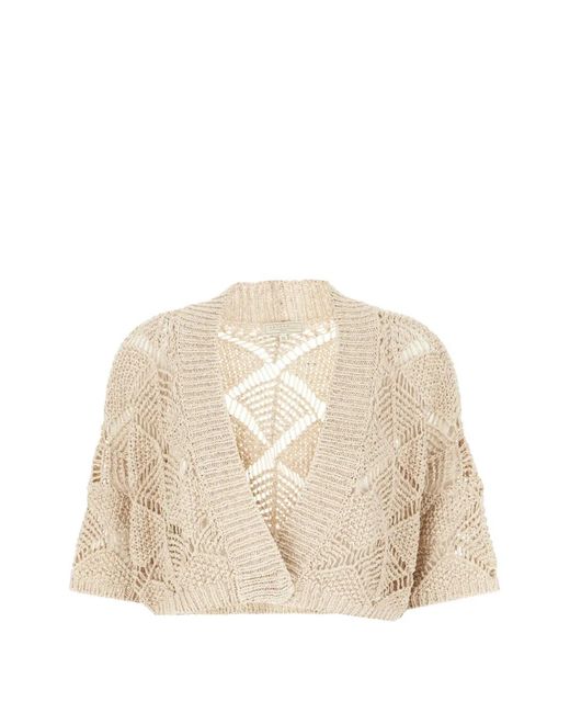 Antonelli Natural Open-Knit Cardigan