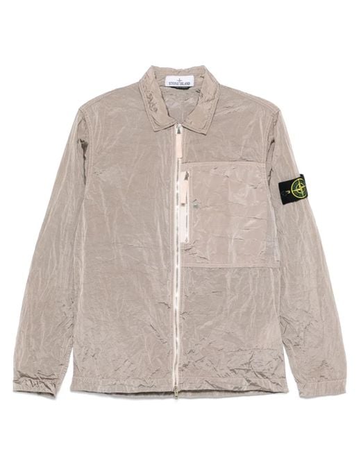 メンズ Stone Island テクスチャード ジャケット Natural