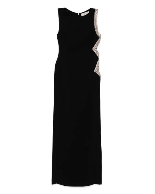 Elie Saab ビジュートリム ドレス Black