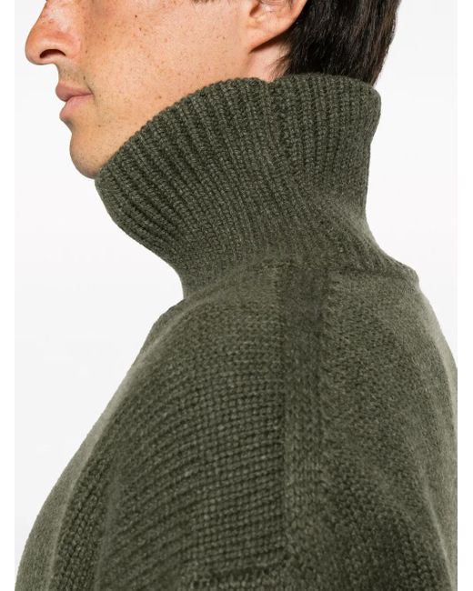 Givenchy Green High-Neck Cashmere Jumper for men