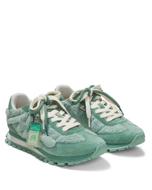 Marc Jacobs Green The Terry Jogger Sneakers