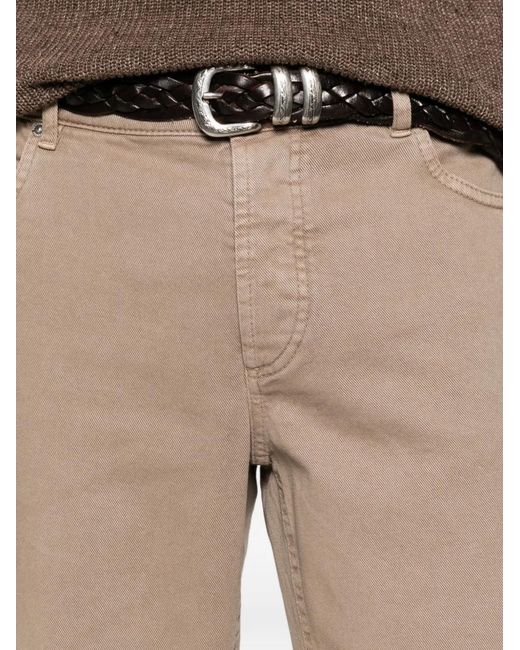 Brunello Cucinelli Natural Five-Pocket Jeans for men