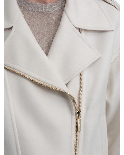 Moorer Gray Viana Biker Jacket