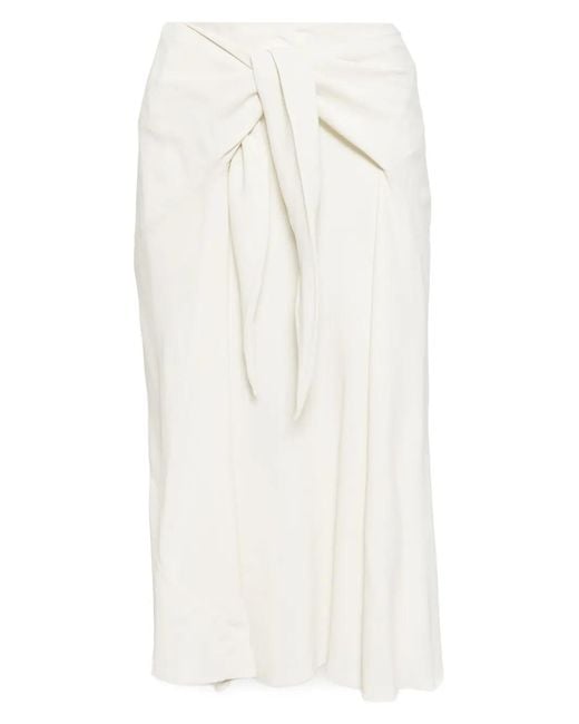 Rick Owens White Hollywood Strutter Skirt