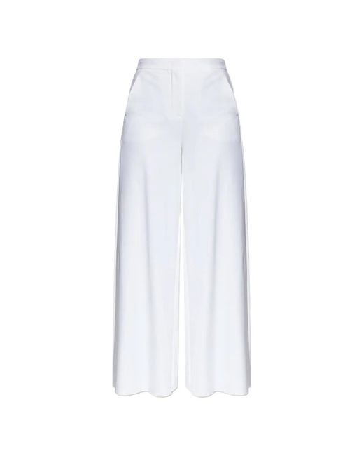 Max Mara White Pantalon Corona À Taille Haute