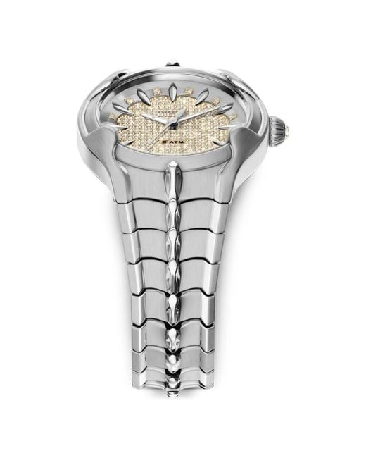 DIESEL White Stainless Steel Pave 32Mm Watch for men