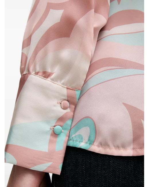 GAUDI Natural Ruffled Patterned Shirt