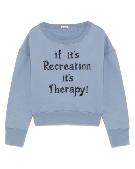 Bode Blue Recreation Sweatshirt
