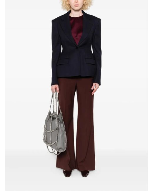 Stella McCartney Blue Single-Button Tailored Blazer