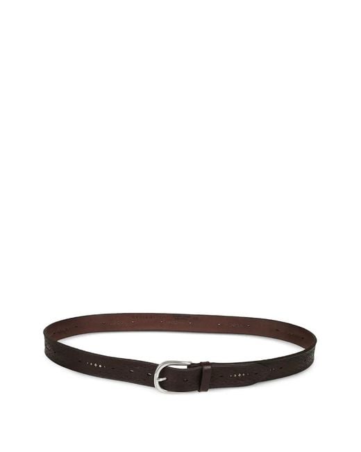 Orciani White Embossed Leather Belt for men
