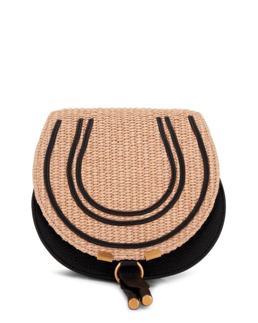 Chloé Natural Small Marcie Leather-piping Crossbody Bag