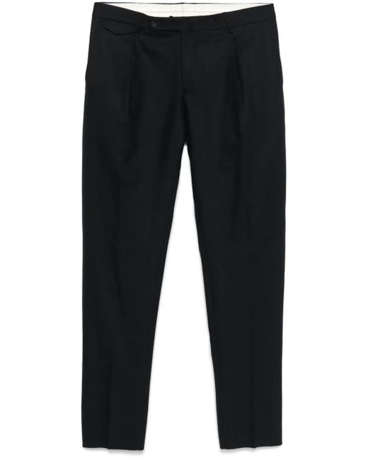 Tagliatore Blue Tapered Trousers for men