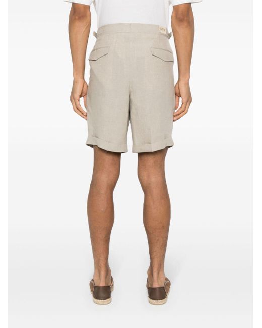 Briglia 1949 Natural Linen Tailored Shorts for men
