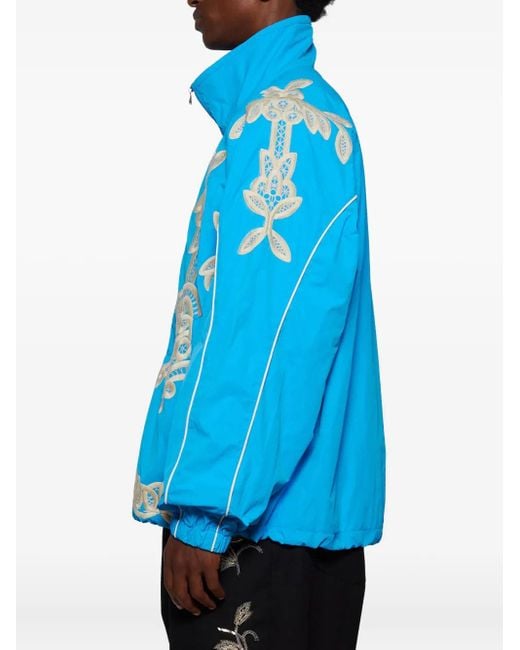 Bluemarble Blue Embroidered Jacket for men