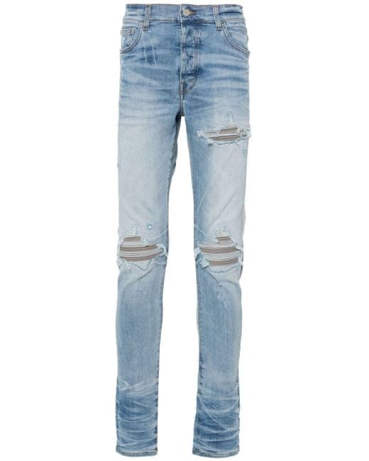 Amiri Mx-1 Mid Waist Straight Jeans in het Blue voor heren