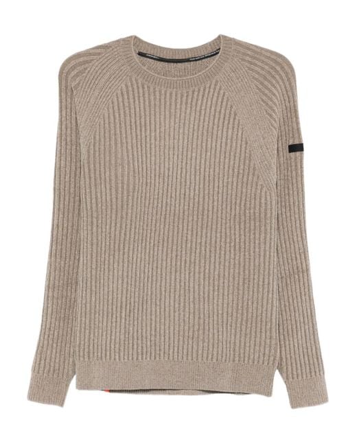 Rrd Gerippter Pullover aus Raglangemisch in Brown für Herren