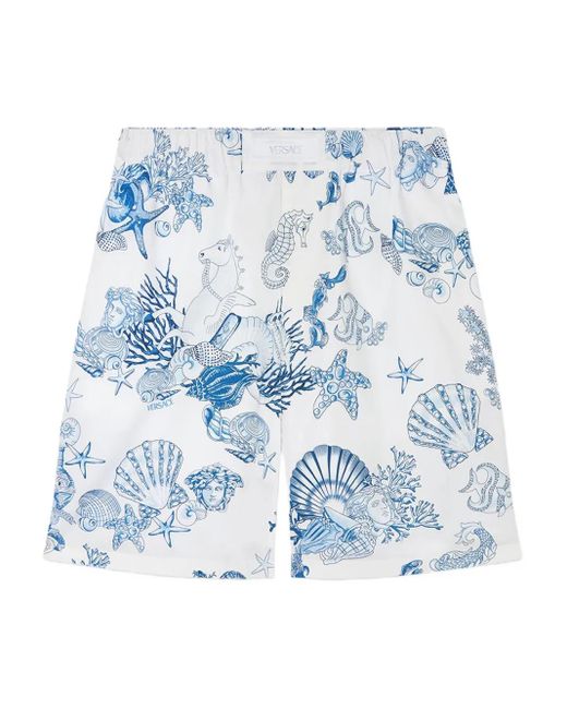 Versace Coral Theater Shorts in Blue für Herren