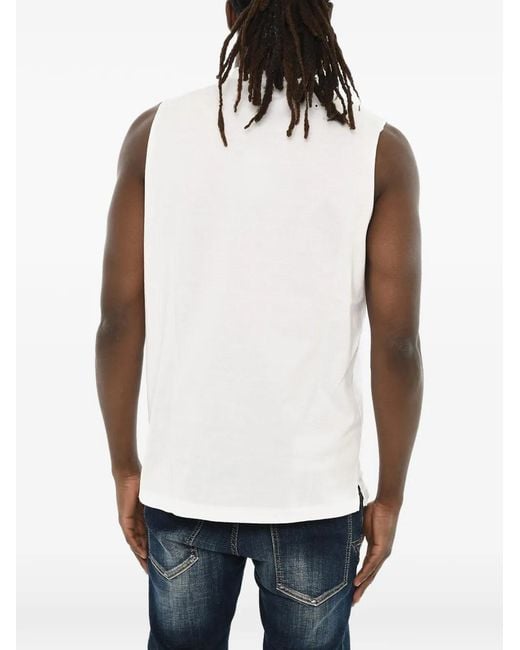 DSquared² White Graphic-Print Tank Top for men