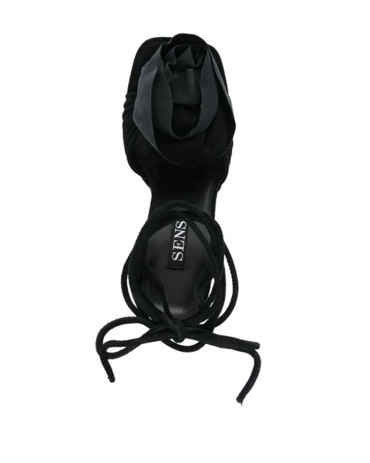 Senso Black Taya 135Mm Suede Sandals