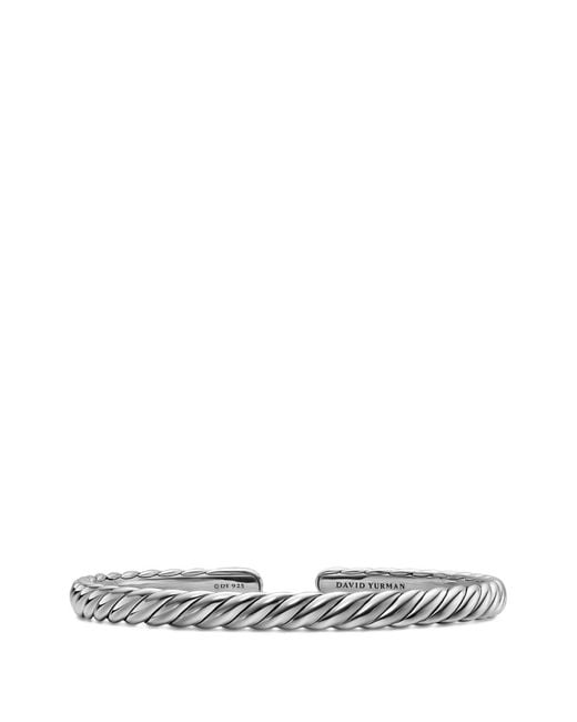 David Yurman White Sculpted Cable Flex Bracelet