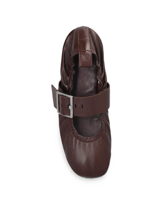 Alohas White Sarea Buckle-Strap Ballet Flats