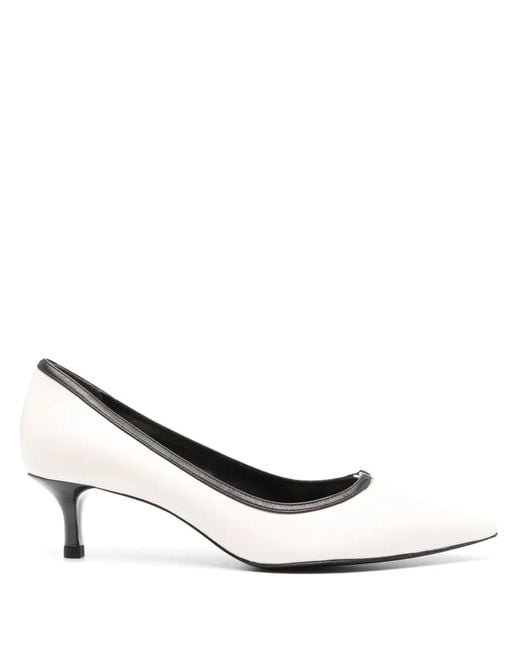 Tory Burch White 40Mm Double T Pumps