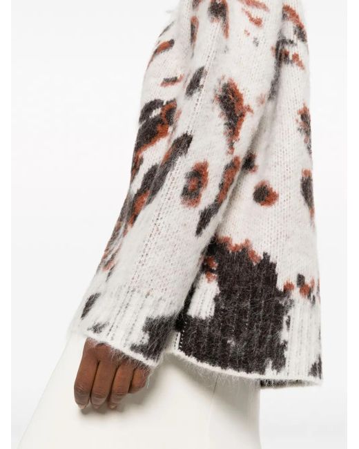 Stella McCartney Gray Horse Brushed Jaquard Jumper