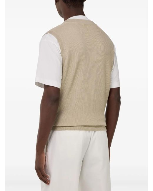Jersey con cuello en V Boggi de hombre de color Natural