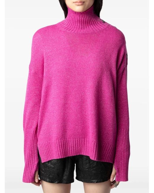 Zadig & Voltaire Pink Alma Bijoux Pullover