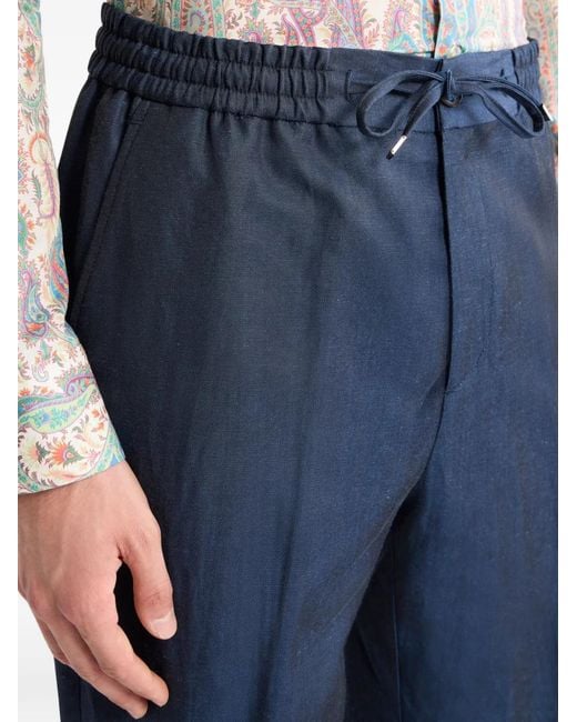 Etro Blue Regular Trousers for men