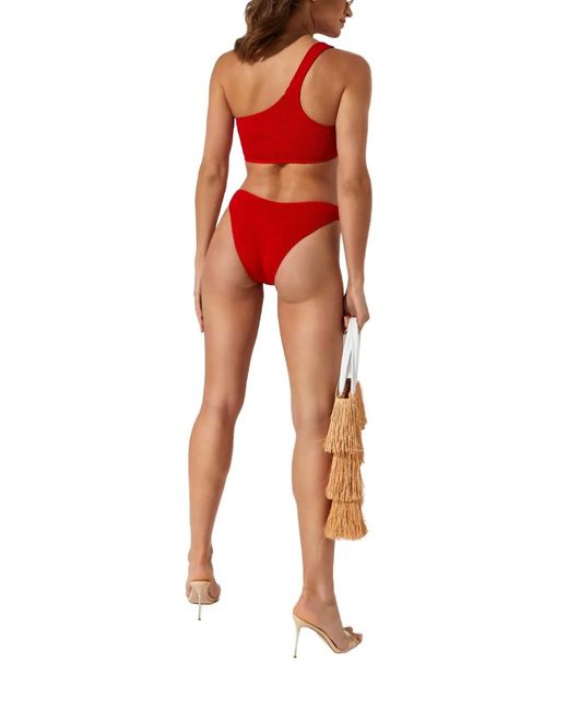 Bondeye Red Samira One-Shoulder Bikini Top
