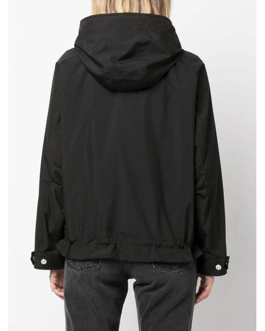 Moorer Black Jill-Stp Hooded Jacket