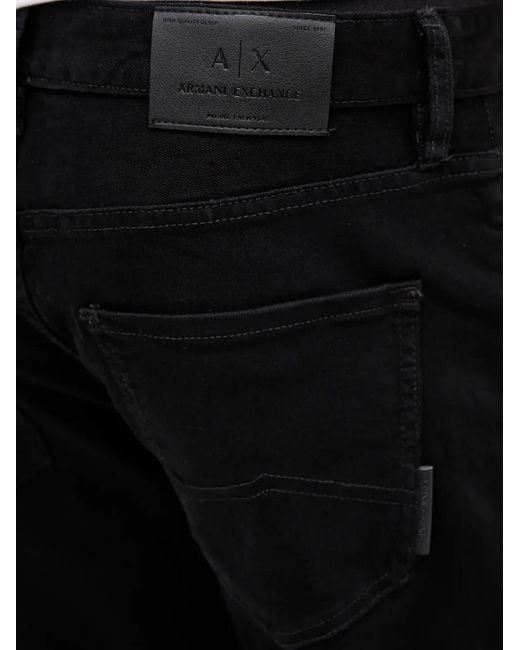 ARMANI EXCHANGE Black High-Quality Denim Jeans for men