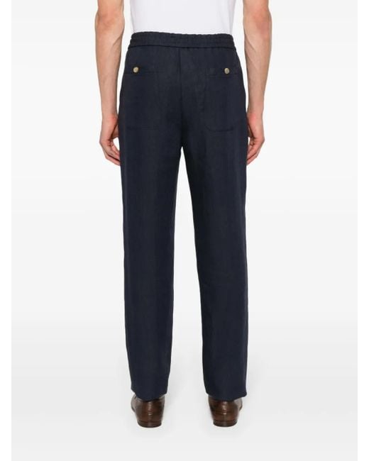 Etro Blue Linen Trousers for men