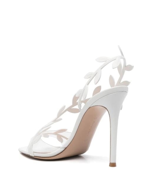 Gianvito Rossi White 105Mm Flavia Sandals