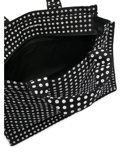 10 Corso Como Black Polka Dot Print Tote Bag