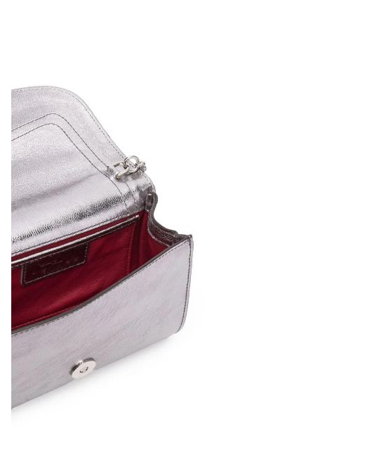 Delage Gray Jeanne Metallic Cross-Body Bag