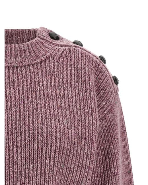 Chloé Purple Chloã Donegal Wool Sweater