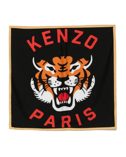 Sciarpa Lucky Tiger di KENZO in Black