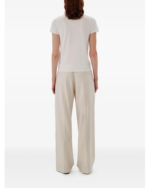 Another Tomorrow White Fitted T-Shirt