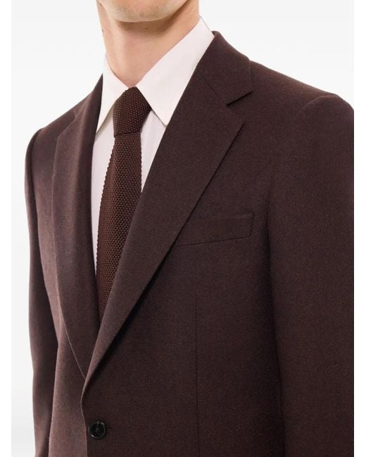 Fursac Brown Virgin-Wool Blazer for men