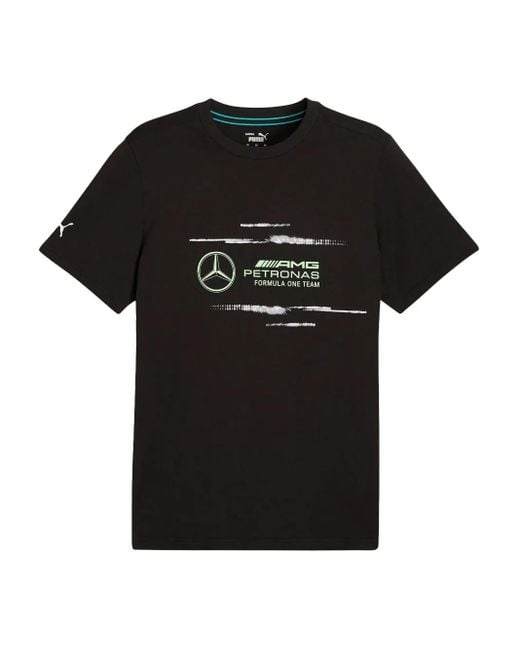 PUMA X Mercedes Amg Petronas F1 Team T-Shirt Met Logoprint in het Black voor heren
