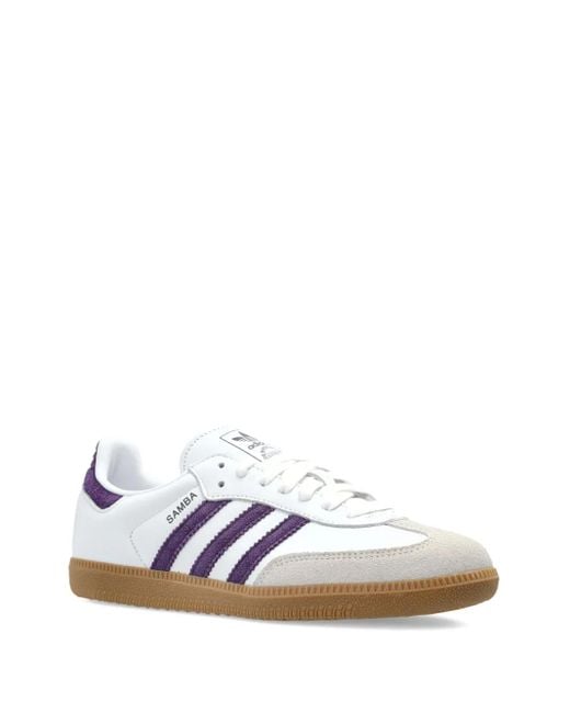 Adidas White Samba Leather Sneakers
