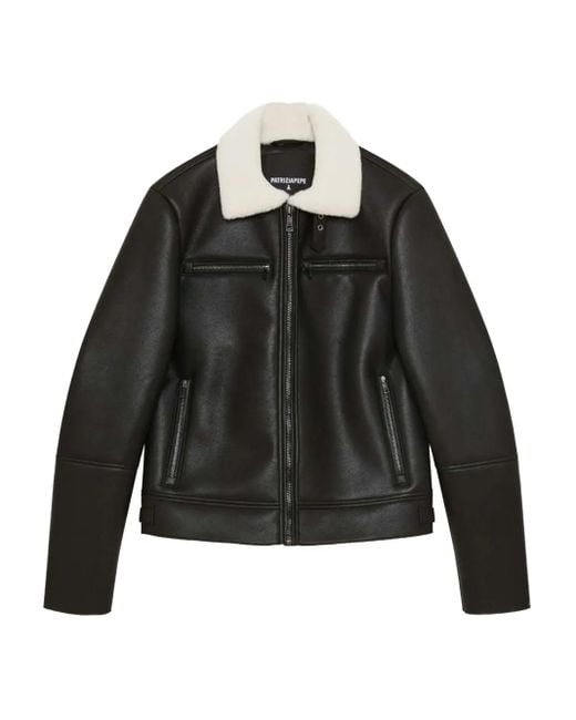 Patrizia Pepe Jacke mit Shearling-Kragen in Black für Herren