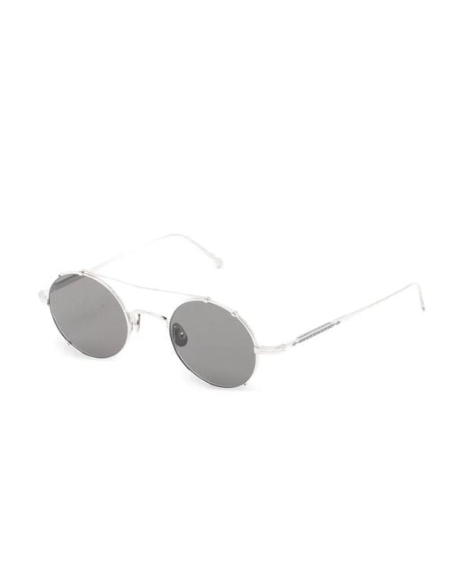 Matsuda Gray Round-Frame Sunglasses