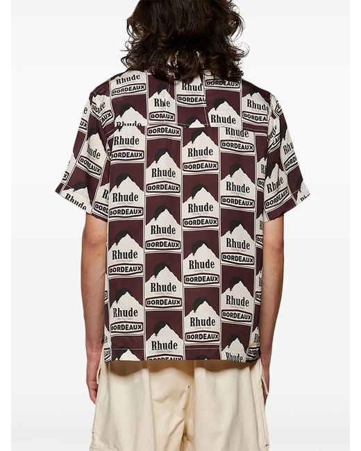 Rhude Black Moonlight Bordeaux Shirt for men