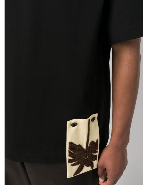 Jil Sander Black Patch Detail T-shirt for men